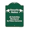 Signmission Security All Activities Monitored By Video Cameras Heavy-Gauge Aluminum Sign, 24" H, GW-1824-9754 A-DES-GW-1824-9754 - alternate 1